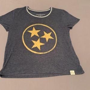 Short sleeve crop ringer t-shirt